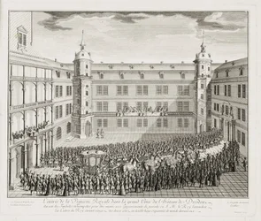 Dresdner Schloss, Großer Hof bei der Ankunft der Erzherzogin Maria Josepha